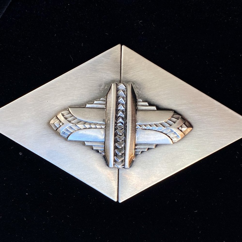 Futurist Art Deco Statement Brooch